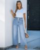 Women's Wide Leg Jeans High Waist Stretch Flared Loose Pants