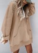 Women's Oversized Hoodie Dress Pullover Winter Kangaroo Pocket Sweatshirt Fall Tops
