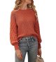 Women's Pullover Sweater Casual Long Sleeve Crewneck Loose Chunky Knit Jumper